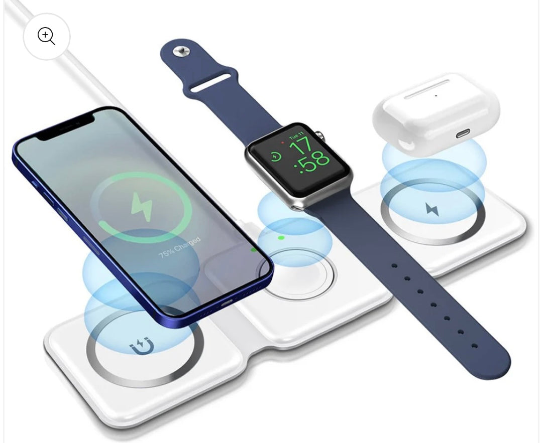 FoldCharge™ 3-in-1 Wireless Charging Station (Pad)