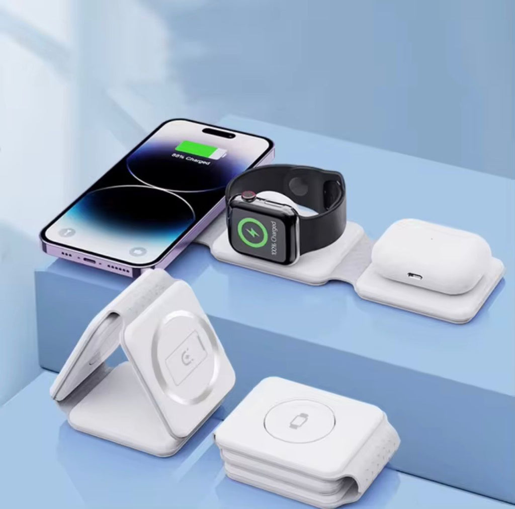 FoldCharge™ 3-in-1 Wireless Charging Station (Pad)