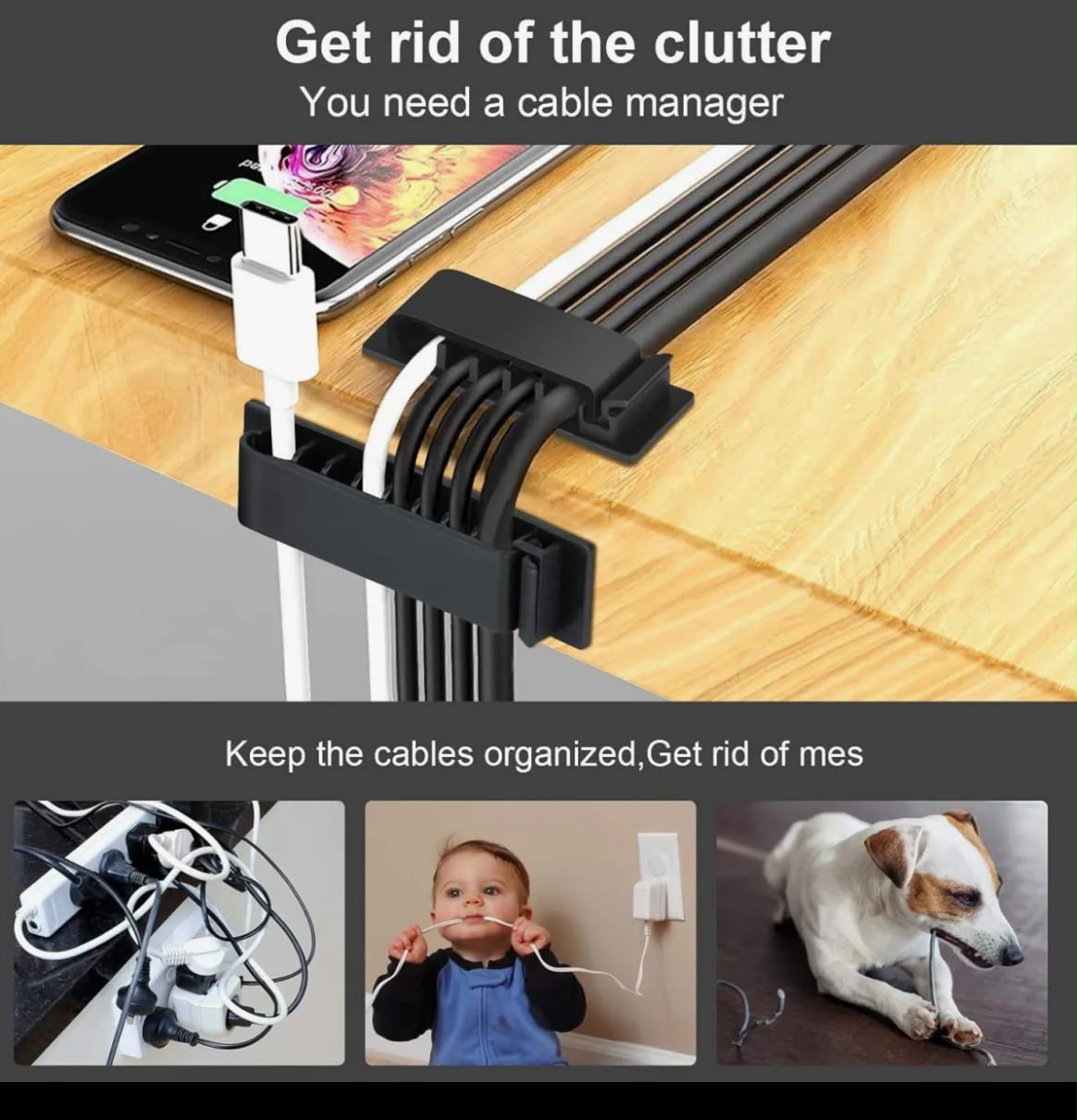 CableDock™ 5-Slot Cable Organizer